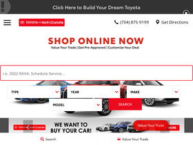 'toyotaofnorthcharlotte.com' screenshot