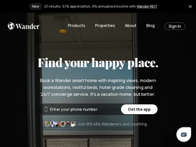 'wander.com' screenshot