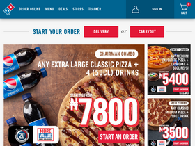'dominos.ng' screenshot