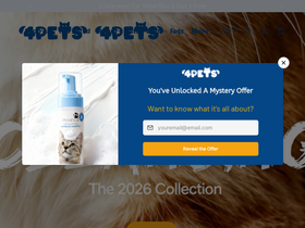 4pets homepage screenshot