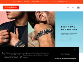 'johnhardy.com' screenshot