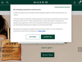 'nuxe.com' screenshot