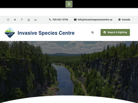 'invasivespeciescentre.ca' screenshot