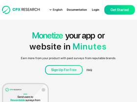 CPX Research - Monetize your app or website in Minutes