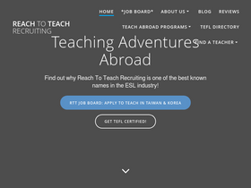 'reachtoteachrecruiting.com' screenshot