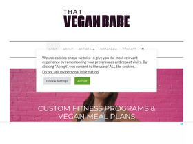 'thatveganbabe.com' screenshot