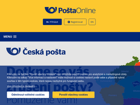 'postaonline.cz' screenshot