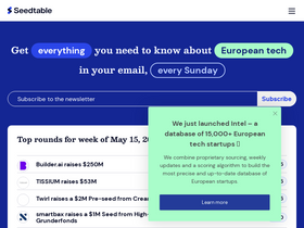 'seedtable.com' screenshot