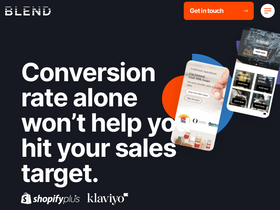 Blend Commerce website screenshot