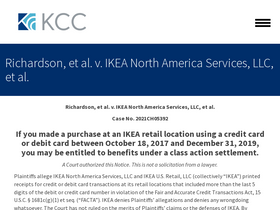 'ikeausfactaclassaction.com' screenshot