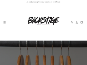 backstagetees.com homepage screenshot