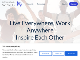 'digitalnomads.world' screenshot