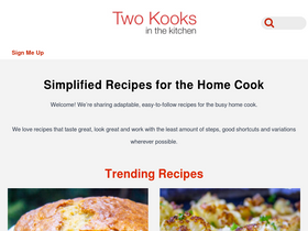 'twokooksinthekitchen.com' screenshot