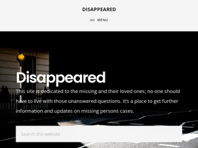'disappearedblog.com' screenshot