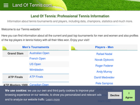 'landoftennis.com' screenshot