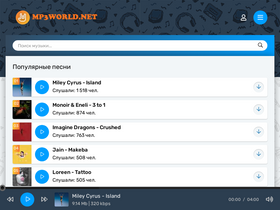 'mp3world.net' screenshot