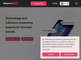 'influence4you.com' screenshot
