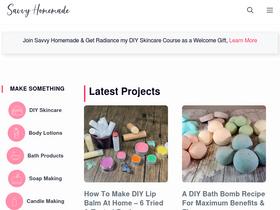 'savvyhomemade.com' screenshot
