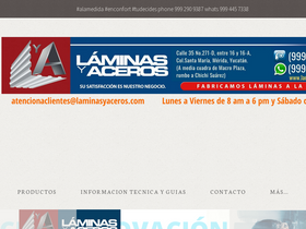 'laminasyaceros.com' screenshot
