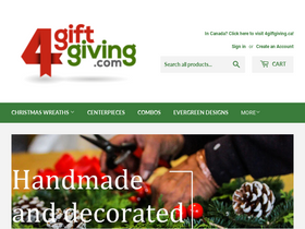 4giftgiving.com homepage screenshot