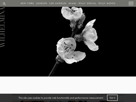 'wilhelmina.com' screenshot