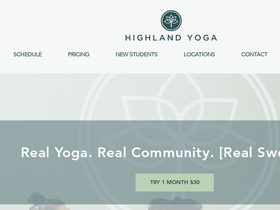 'highland-yoga.com' screenshot