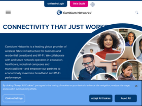 'cambiumnetworks.com' screenshot