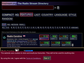 'fmstream.org' screenshot