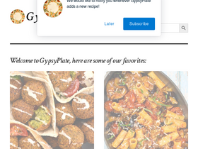 'gypsyplate.com' screenshot