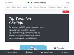 'tipterimlerisozlugu.com' screenshot