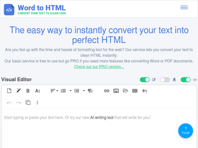 'wordtohtml.net' screenshot