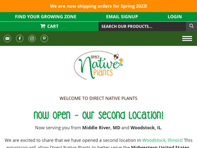 'directnativeplants.com' screenshot