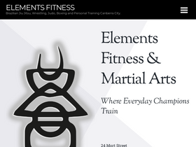 'elementsfitnessact.com.au' screenshot