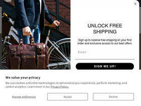 The Bags Shop website screenshot