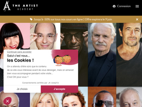 'the-artist-academy.fr' screenshot