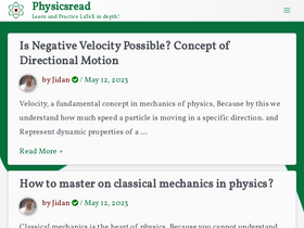 'physicsread.com' screenshot