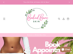 bodiedbareskincare.com homepage screenshot
