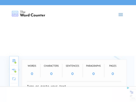 'thewordcounter.com' screenshot