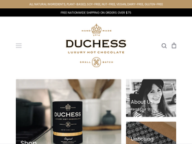 duchesshotchocolate.com homepage screenshot