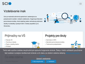 'scio.sk' screenshot