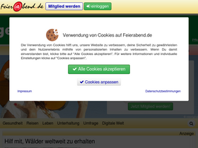 'feierabend.de' screenshot
