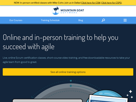 'mountaingoatsoftware.com' screenshot