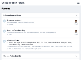 'sneezefetishforum.com' screenshot