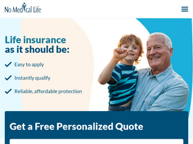 'no-medical-life.ca' screenshot