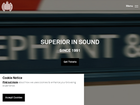 'ministryofsound.com' screenshot