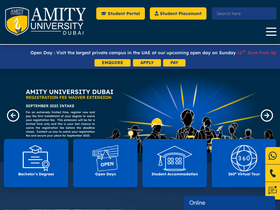 'amityuniversity.ae' screenshot