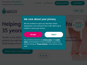 'manchesterfertility.com' screenshot