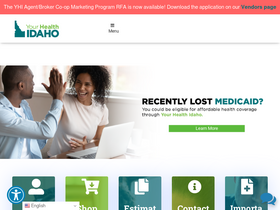 'yourhealthidaho.org' screenshot