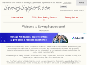 'sewingsupport.com' screenshot