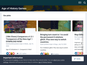 'ageofcivilizationsgame.com' screenshot